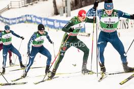 14.01.2018, Val di Fiemme, Italy (ITA): Terence Weber (GER), Hideaki Nagai (JPN), (l-r)  - FIS world cup nordic combined, individual gundersen HS134/10km, Val di Fiemme (ITA). www.nordicfocus.com. © Modica/NordicFocus. Every downloaded picture is fee-liable.