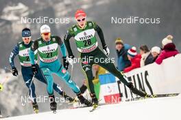 14.01.2018, Val di Fiemme, Italy (ITA): Francois Braud (FRA), Eric Frenzel (GER), (l-r)  - FIS world cup nordic combined, individual gundersen HS134/10km, Val di Fiemme (ITA). www.nordicfocus.com. © Modica/NordicFocus. Every downloaded picture is fee-liable.