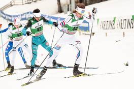 14.01.2018, Val di Fiemme, Italy (ITA): Jason Lamy Chappuis (FRA), Mikko Kokslien (NOR), (l-r)  - FIS world cup nordic combined, individual gundersen HS134/10km, Val di Fiemme (ITA). www.nordicfocus.com. © Modica/NordicFocus. Every downloaded picture is fee-liable.