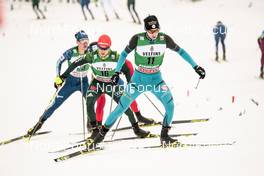 14.01.2018, Val di Fiemme, Italy (ITA): Manuel Faisst (GER), Maxime Laheurte (FRA), (l-r)  - FIS world cup nordic combined, individual gundersen HS134/10km, Val di Fiemme (ITA). www.nordicfocus.com. © Modica/NordicFocus. Every downloaded picture is fee-liable.