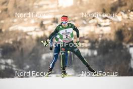13.01.2018, Val di Fiemme, Italy (ITA): Fabian Riessle (GER) - FIS world cup nordic combined, team sprint HS134/2x7.5km, Val di Fiemme (ITA). www.nordicfocus.com. © Modica/NordicFocus. Every downloaded picture is fee-liable.