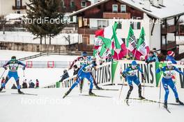 13.01.2018, Val di Fiemme, Italy (ITA): Aaron Kostner (ITA), Raffaele Buzzi (ITA), (l-r)  - FIS world cup nordic combined, team sprint HS134/2x7.5km, Val di Fiemme (ITA). www.nordicfocus.com. © Modica/NordicFocus. Every downloaded picture is fee-liable.