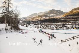 13.01.2018, Val di Fiemme, Italy (ITA): Vinzenz Geiger (GER), Johannes Rydzek (GER), (l-r)  - FIS world cup nordic combined, team sprint HS134/2x7.5km, Val di Fiemme (ITA). www.nordicfocus.com. © Modica/NordicFocus. Every downloaded picture is fee-liable.