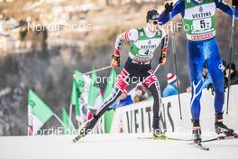 13.01.2018, Val di Fiemme, Italy (ITA): Lukas Greiderer (AUT) - FIS world cup nordic combined, team sprint HS134/2x7.5km, Val di Fiemme (ITA). www.nordicfocus.com. © Modica/NordicFocus. Every downloaded picture is fee-liable.