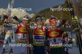 26.01.2018, Seefeld, Austria (AUT): Magnus Riiber (NOR), Akito Watabe (JPN), Fabian Riessle (GER) - FIS world cup nordic combined, individual gundersen HS109/5km, Seefeld (AUT). www.nordicfocus.com. © Thibaut/NordicFocus. Every downloaded picture is fee-liable.