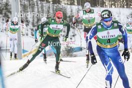 04.03.2018, Lahti, Finland (FIN): Johannes Rydzek (GER), Eero Hirvonen (FIN), Lukas Greiderer (AUT), (l-r)  - FIS world cup nordic combined, individual gundersen HS130/10km, Lahti (FIN). www.nordicfocus.com. © Modica/NordicFocus. Every downloaded picture is fee-liable.