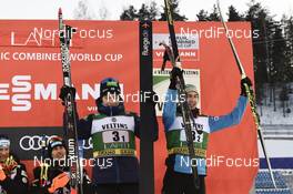 03.03.2018, Lahti, Finland (FIN): Eero Hirvonen (FIN), Ilkka Herola (FIN) - FIS world cup nordic combined, team sprint HS130/2x7.5km, Lahti (FIN). www.nordicfocus.com. © Thibaut/NordicFocus. Every downloaded picture is fee-liable.