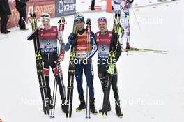 10.03.2018, Oslo, Norway (NOR): Mario Seidl (AUT), Akito Watabe (JPN), Fabian Riessle (GER) - FIS world cup nordic combined, individual gundersen HS134/10km, Oslo (NOR). www.nordicfocus.com. © Thibaut/NordicFocus. Every downloaded picture is fee-liable.