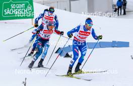 18.03.2018, Klingenthal, Germany (GER): Alessandro Pittin (ITA), Taylor Fletcher (USA) (l-r)  - FIS world cup nordic combined, individual gundersen HS140/10km, Klingenthal (GER). www.nordicfocus.com. © Volk/NordicFocus. Every downloaded picture is fee-liable.
