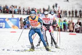 24.03.2018, Schonach, Germany (GER): Akito Watabe (JPN), Bernhard Gruber (AUT), (l-r)  - FIS world cup nordic combined, individual gundersen HS106/10km, Schonach (GER). www.nordicfocus.com. © Modica/NordicFocus. Every downloaded picture is fee-liable.
