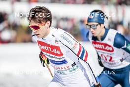 24.03.2018, Schonach, Germany (GER): Jarl Magnus Riiber (NOR), Go Yamamoto (JPN), (l-r)  - FIS world cup nordic combined, individual gundersen HS106/10km, Schonach (GER). www.nordicfocus.com. © Modica/NordicFocus. Every downloaded picture is fee-liable.