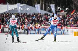 25.03.2018, Schonach, Germany (GER): Francois Braud (FRA), Alessandro Pittin (ITA), (l-r)  - FIS world cup nordic combined, individual gundersen HS106/15km, Schonach (GER). www.nordicfocus.com. © Modica/NordicFocus. Every downloaded picture is fee-liable.