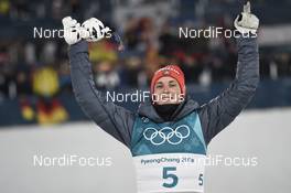 14.02.2018, Pyeongchang, Korea (KOR): Eric Frenzel (GER) - XXIII. Olympic Winter Games Pyeongchang 2018, nordic combined, individual gundersen HS109/10km, Pyeongchang (KOR). www.nordicfocus.com. © Thibaut/NordicFocus. Every downloaded picture is fee-liable.