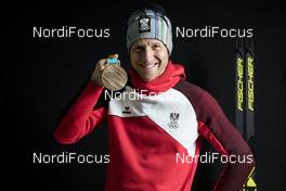23.02.2018, Pyeongchang, Korea (KOR): Bernhard Gruber (AUT) - XXIII. Olympic Winter Games Pyeongchang 2018, nordic combined, medals, Pyeongchang (KOR). www.nordicfocus.com. © Modica/NordicFocus. Every downloaded picture is fee-liable.