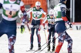 25.11.2018, Ruka, Finland (FIN): Jan Schmid (NOR), Jarl Magnus Riiber (NOR), (l-r)  - FIS world cup nordic combined, team HS142/4x5km, Ruka (FIN). www.nordicfocus.com. © Modica/NordicFocus. Every downloaded picture is fee-liable.