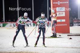 25.11.2018, Ruka, Finland (FIN): Jarl Magnus Riiber (NOR), Joergen Graabak (NOR), (l-r)  - FIS world cup nordic combined, team HS142/4x5km, Ruka (FIN). www.nordicfocus.com. © Modica/NordicFocus. Every downloaded picture is fee-liable.