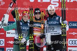 02.12.2018, Lillehammer, Norway (NOR): Eric Frenzel (GER), Jarl Magnus Riiber (NOR), Joergen Graabak (NOR), (l-r)  - FIS world cup nordic combined, individual gundersen HS140/10km, Lillehammer (NOR). www.nordicfocus.com. © Modica/NordicFocus. Every downloaded picture is fee-liable.