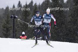 02.12.2018, Lillehammer, Norway (NOR): Go Yamamoto (JPN), Einar Luraas Oftebro (NOR), (l-r)  - FIS world cup nordic combined, individual gundersen HS140/10km, Lillehammer (NOR). www.nordicfocus.com. © Modica/NordicFocus. Every downloaded picture is fee-liable.