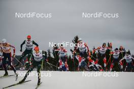 01.12.2018, Lillehammer, Norway (NOR): Johannes Rydzek (GER), Franz-Josef Rehrl (AUT), Lukas Greiderer (AUT), Martin Fritz (AUT) - FIS world cup nordic combined, individual gundersen HS98/10km, Lillehammer (NOR). www.nordicfocus.com. © Tumashov/NordicFocus. Every downloaded picture is fee-liable.
