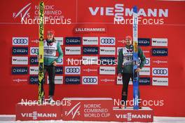 01.12.2018, Lillehammer, Norway (NOR): Eric Frenzel (GER), Fabian Riessle (GER) - FIS world cup nordic combined, individual gundersen HS98/10km, Lillehammer (NOR). www.nordicfocus.com. © Tumashov/NordicFocus. Every downloaded picture is fee-liable.