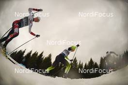 01.12.2018, Lillehammer, Norway (NOR): Einar Luraas Oftebro (NOR), Vid Vrhovnik (SLO) - FIS world cup nordic combined, individual gundersen HS98/10km, Lillehammer (NOR). www.nordicfocus.com. © Tumashov/NordicFocus. Every downloaded picture is fee-liable.
