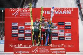 01.12.2018, Lillehammer, Norway (NOR): Jarl Magnus Riiber (NOR), Eric Frenzel (GER), Fabian Riessle (GER) - FIS world cup nordic combined, individual gundersen HS98/10km, Lillehammer (NOR). www.nordicfocus.com. © Tumashov/NordicFocus. Every downloaded picture is fee-liable.