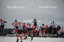 01.12.2018, Lillehammer, Norway (NOR): Magnus Hovdal Moan (NOR), Martin Fritz (AUT), Vinzenz Geiger (GER) - FIS world cup nordic combined, individual gundersen HS98/10km, Lillehammer (NOR). www.nordicfocus.com. © Tumashov/NordicFocus. Every downloaded picture is fee-liable.