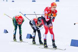 22.12.2018, Ramsau, Austria (AUT):Terence Weber, Akito Watabe, Mario Seidl (l-r)  - FIS world cup nordic combined, individual gundersen HS98/10km, Ramsau (AUT). www.nordicfocus.com. © Volk/NordicFocus. Every downloaded picture is fee-liable.