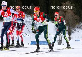 23.12.2018, Ramsau, Austria (AUT): Fabian Riessle (GER), Vinzenz Geiger (GER) (l-r)  - FIS world cup nordic combined, individual gundersen HS98/10km, Ramsau (AUT). www.nordicfocus.com. © Volk/NordicFocus. Every downloaded picture is fee-liable.