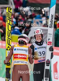 23.03.2018, Planica, Slovenia (SLO): Kamil Stoch (POL), Robert Johansson (NOR)  - FIS world cup ski flying, individual HS225, Planica (SLO). www.nordicfocus.com. © Nordicfocus/EXPA/JFK. Every downloaded picture is fee-liable.