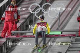 10.02.2018, Pyeongchang, Korea (KOR): Janne Ahonen (FIN) - XXIII. Olympic Winter Games Pyeongchang 2018, ski jumping, individual HS109, Pyeongchang (KOR). www.nordicfocus.com. © Thibaut/NordicFocus. Every downloaded picture is fee-liable.