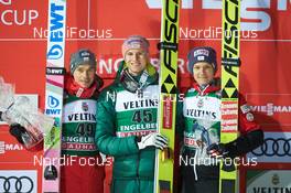 15.12.2018, Engelberg, Switzerland (SUI): Piotr Zyla (POL), Karl Geiger (GER), Daniel Huber (AUT), (l-r) - FIS world cup ski jumping, individual HS140, Engelberg (SUI). www.nordicfocus.com. © Rauschendorfer/NordicFocus. Every downloaded picture is fee-liable.