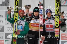 30.12.2018, Oberstdorf, Germany (GER): Markus Eisenbichler (GER), Ryoyu Kobayashi (JPN), Stefan Kraft (AUT), (l-r)  - FIS world cup ski jumping, four hills tournament, individual HS137, Oberstdorf (GER). www.nordicfocus.com. © Rauschendorfer/NordicFocus. Every downloaded picture is fee-liable.