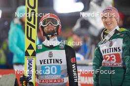 30.12.2018, Oberstdorf, Germany (GER): Markus Eisenbichler (GER), Karl Geiger (GER), (l-r)  - FIS world cup ski jumping, four hills tournament, individual HS137, Oberstdorf (GER). www.nordicfocus.com. © Rauschendorfer/NordicFocus. Every downloaded picture is fee-liable.