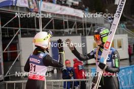 02.12.2018, Lillehammer, Norway (NOR): Sara Takanashi (JPN), Nika Kriznar (SLO) - FIS world cup ski jumping ladies, individual HS140, Lillehammer (NOR). www.nordicfocus.com. © Tumashov /NordicFocus. Every downloaded picture is fee-liable.