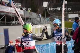 02.12.2018, Lillehammer, Norway (NOR): Nika Kriznar (SLO), Lidiia Iakovleva (RUS) - FIS world cup ski jumping ladies, individual HS140, Lillehammer (NOR). www.nordicfocus.com. © Tumashov /NordicFocus. Every downloaded picture is fee-liable.