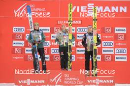 02.12.2018, Lillehammer, Norway (NOR): Daniela Iraschko-Stolz (AUT), Ramona Straub (GER), Katharina Althaus (GER) - FIS world cup ski jumping ladies, individual HS140, Lillehammer (NOR). www.nordicfocus.com. © Tumashov /NordicFocus. Every downloaded picture is fee-liable.