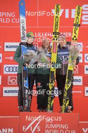 02.12.2018, Lillehammer, Norway (NOR): Daniela Iraschko-Stolz (AUT), Ramona Straub (GER), Katharina Althaus (GER) - FIS world cup ski jumping ladies, individual HS140, Lillehammer (NOR). www.nordicfocus.com. © Tumashov /NordicFocus. Every downloaded picture is fee-liable.
