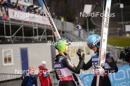 02.12.2018, Lillehammer, Norway (NOR): Nika Kriznar (SLO), Lidiia Iakovleva (RUS) - FIS world cup ski jumping ladies, individual HS140, Lillehammer (NOR). www.nordicfocus.com. © Tumashov /NordicFocus. Every downloaded picture is fee-liable.