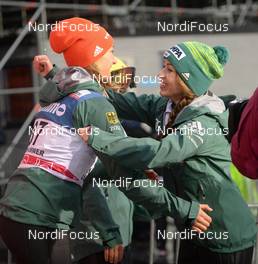 02.12.2018, Lillehammer, Norway (NOR): Katharina Althaus (GER), Juliane Seyfarth (GER) - FIS world cup ski jumping ladies, individual HS140, Lillehammer (NOR). www.nordicfocus.com. © Tumashov /NordicFocus. Every downloaded picture is fee-liable.