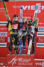 30.11.2018, Lillehammer, Norway (NOR): Maren Lundby (NOR), Sara Takanashi (JPN), Juliane Seyfarth (GER) - FIS world cup ski jumping ladies, individual HS98, Lillehammer (NOR). www.nordicfocus.com. © Tumashov /NordicFocus. Every downloaded picture is fee-liable.