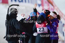 01.12.2018, Lillehammer, Norway (NOR): Lidiia Iakovleva (RUS), Ksenia Kablukova (RUS) - FIS world cup ski jumping ladies, individual HS98, Lillehammer (NOR). www.nordicfocus.com. © Tumashov /NordicFocus. Every downloaded picture is fee-liable.