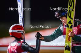 01.12.2018, Lillehammer, Norway (NOR): Carina Vogt (GER), Eva Pinkelnig (AUT) - FIS world cup ski jumping ladies, individual HS98, Lillehammer (NOR). www.nordicfocus.com. © Tumashov /NordicFocus. Every downloaded picture is fee-liable.