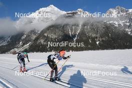 13.01.2018, Seefeld, Austria (AUT): Sara Lindborg (SWE), Lina Korsgren (SWE), (l-r)  - Visma Ski Classics Kaiser Maximilian Lauf, Seefeld (AUT). www.nordicfocus.com. © Rauschendorfer/NordicFocus. Every downloaded picture is fee-liable.