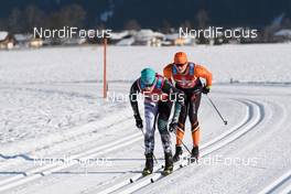 13.01.2018, Seefeld, Austria (AUT): Andreas Holmberg (SWE), Vinjar Skogsholm (NOR), (l-r)  - Visma Ski Classics Kaiser Maximilian Lauf, Seefeld (AUT). www.nordicfocus.com. © Rauschendorfer/NordicFocus. Every downloaded picture is fee-liable.