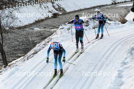 28.01.2018, Molina di Fiemme, Italy (ITA): Maria Graefnings (SWE), Marie Kromer (FRA), Seraina Boner (SUI), (l-r)  - Visma Ski Classics Marcialonga, Molina di Fiemme (ITA). www.nordicfocus.com. © Rauschendorfer/NordicFocus. Every downloaded picture is fee-liable.