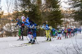 28.01.2018, Molina di Fiemme, Italy (ITA): Rikard Tynell (SWE), Tore Bjoerseth Berdal (NOR), (l-r)  - Visma Ski Classics Marcialonga, Molina di Fiemme (ITA). www.nordicfocus.com. © Rauschendorfer/NordicFocus. Every downloaded picture is fee-liable.