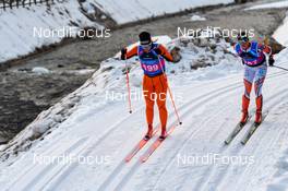 28.01.2018, Molina di Fiemme, Italy (ITA): Riikka-Liisa Raesaenen (FIN), Terhi Pollari (FIN), (l-r)  - Visma Ski Classics Marcialonga, Molina di Fiemme (ITA). www.nordicfocus.com. © Rauschendorfer/NordicFocus. Every downloaded picture is fee-liable.