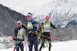 03.02.2018, Oberammergau, Germany (GER): Toni Escher (GER), Tobias Rath (GER), Florian Notz (GER), (l-r)  - FIS World Loppet Cup Koenig Ludwig Lauf, Oberammergau (GER). www.nordicfocus.com. © Rauschendorfer/NordicFocus. Every downloaded picture is fee-liable.
