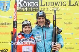 04.02.2018, Oberammergau, Germany (GER): Aurelie Dabudyk (FRA), Tore Bjoerseth Berdal (NOR), (l-r) - FIS World Loppet Cup Koenig Ludwig Lauf, Oberammergau (GER). www.nordicfocus.com. © Rauschendorfer/NordicFocus. Every downloaded picture is fee-liable.